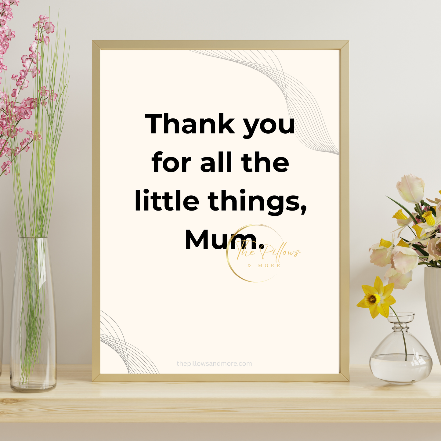 Thank You Mum Little Things Quote Printable | Minimalist Art