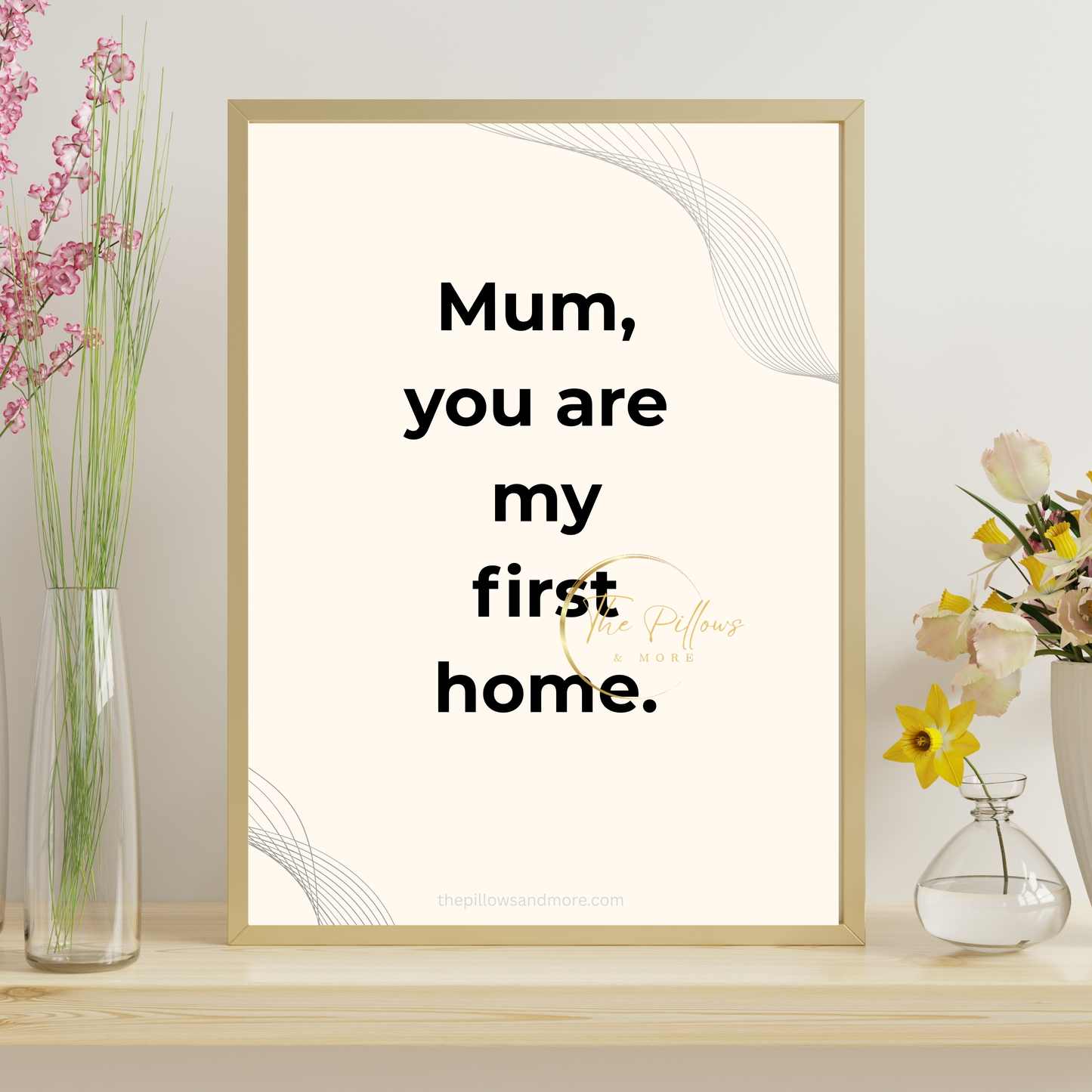 Mum First Home Quote Printable | Minimalist Wall Art