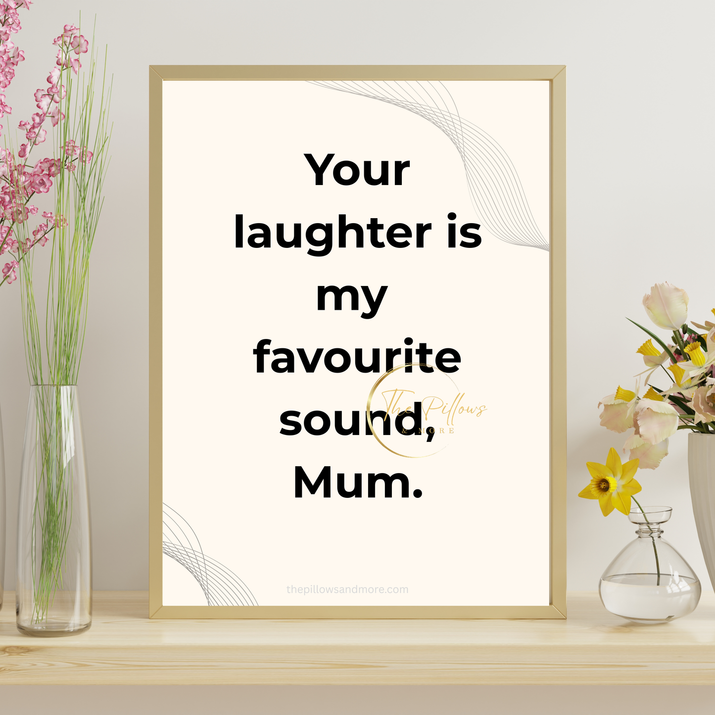 Mum Laughter Quote Printable | Minimalist Wall Art