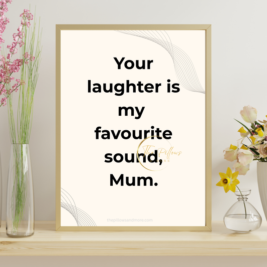 Mum Laughter Quote Printable | Minimalist Wall Art