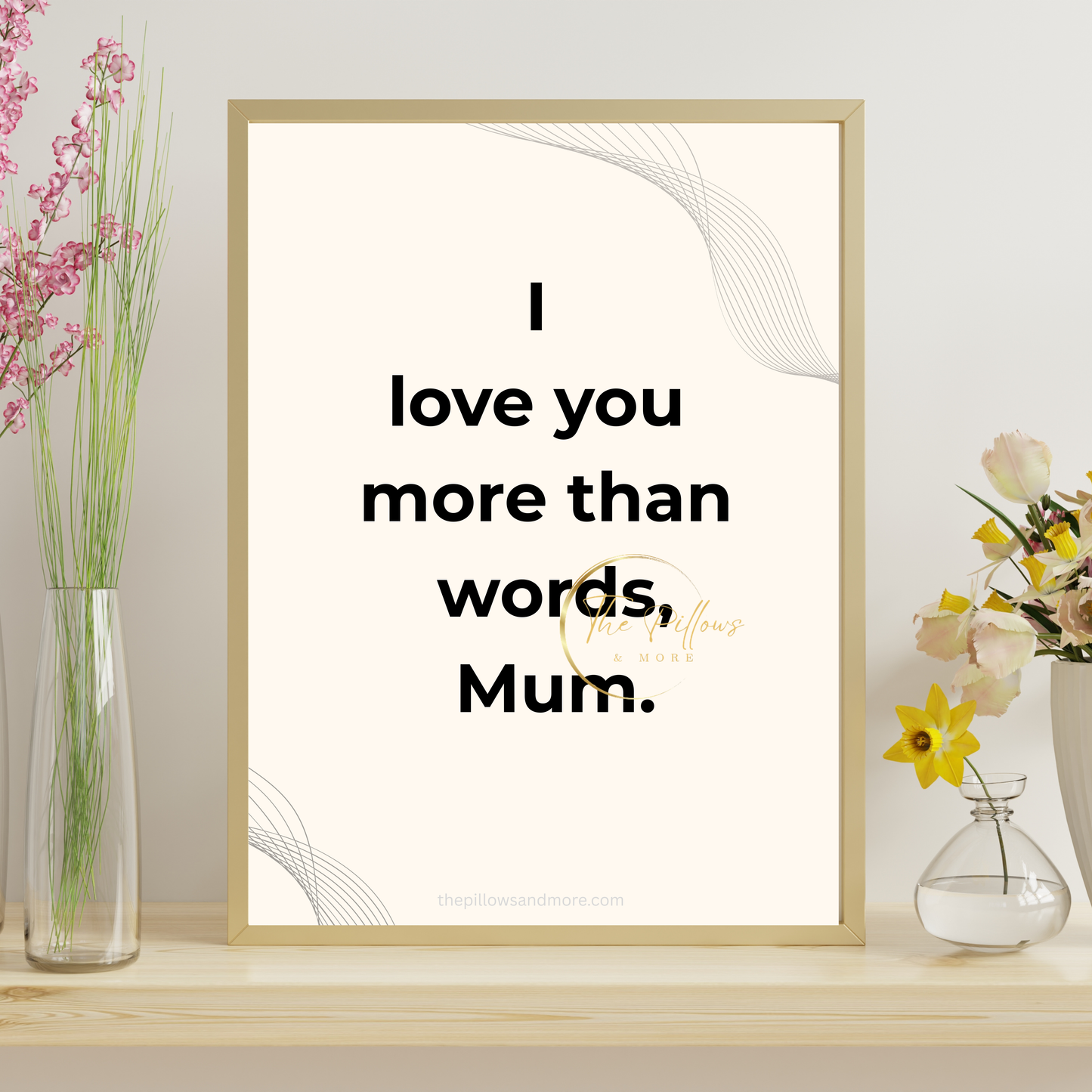 Love You Mum Quote Printable | Minimalist Wall Art Description: