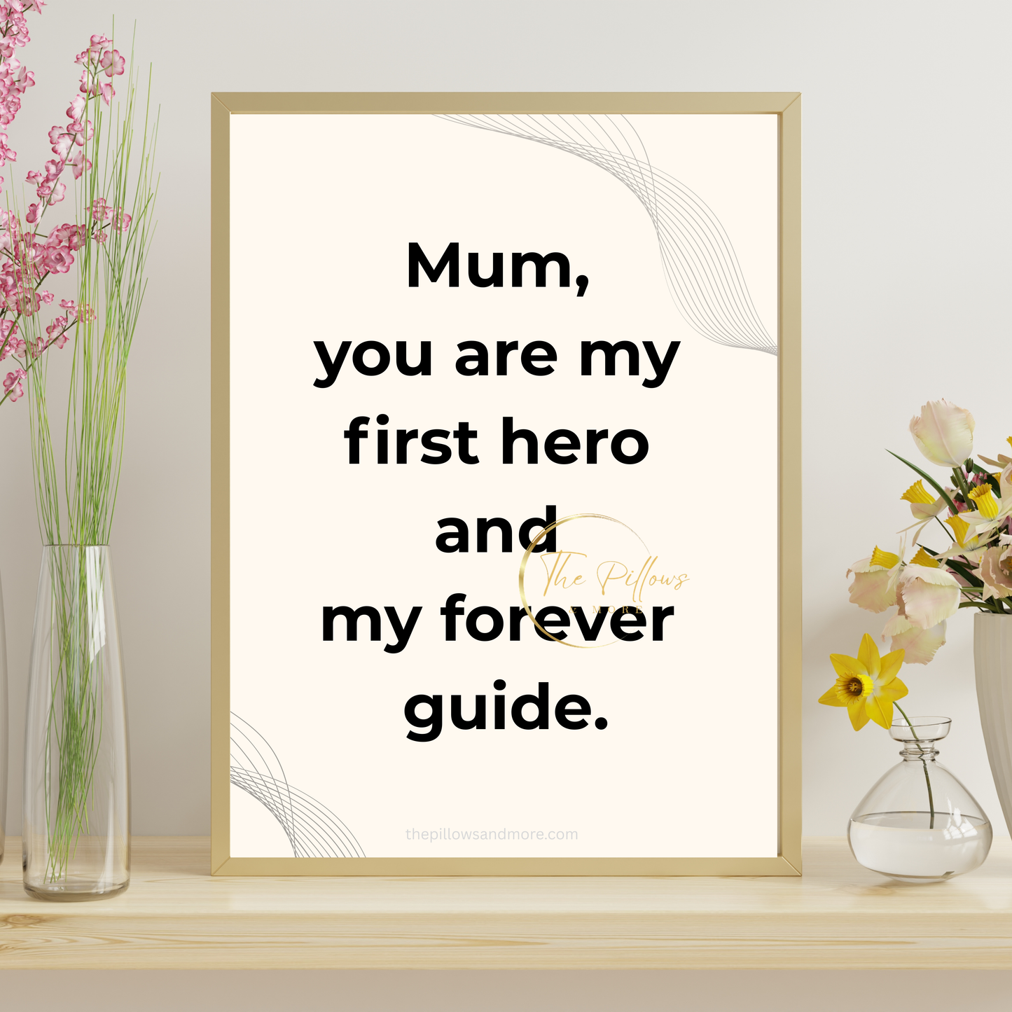 Mum Hero Guide Quote Printable | Minimalist Wall Art