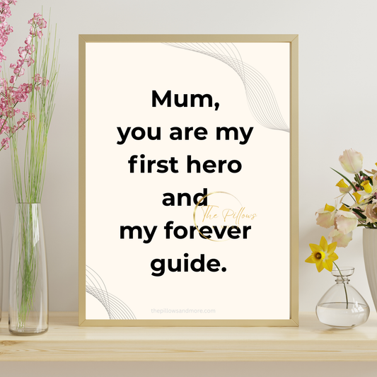 Mum Hero Guide Quote Printable | Minimalist Wall Art