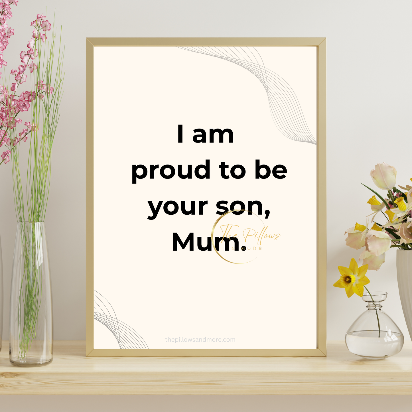 Proud Son Mum Quote Printable | Minimalist Wall Art