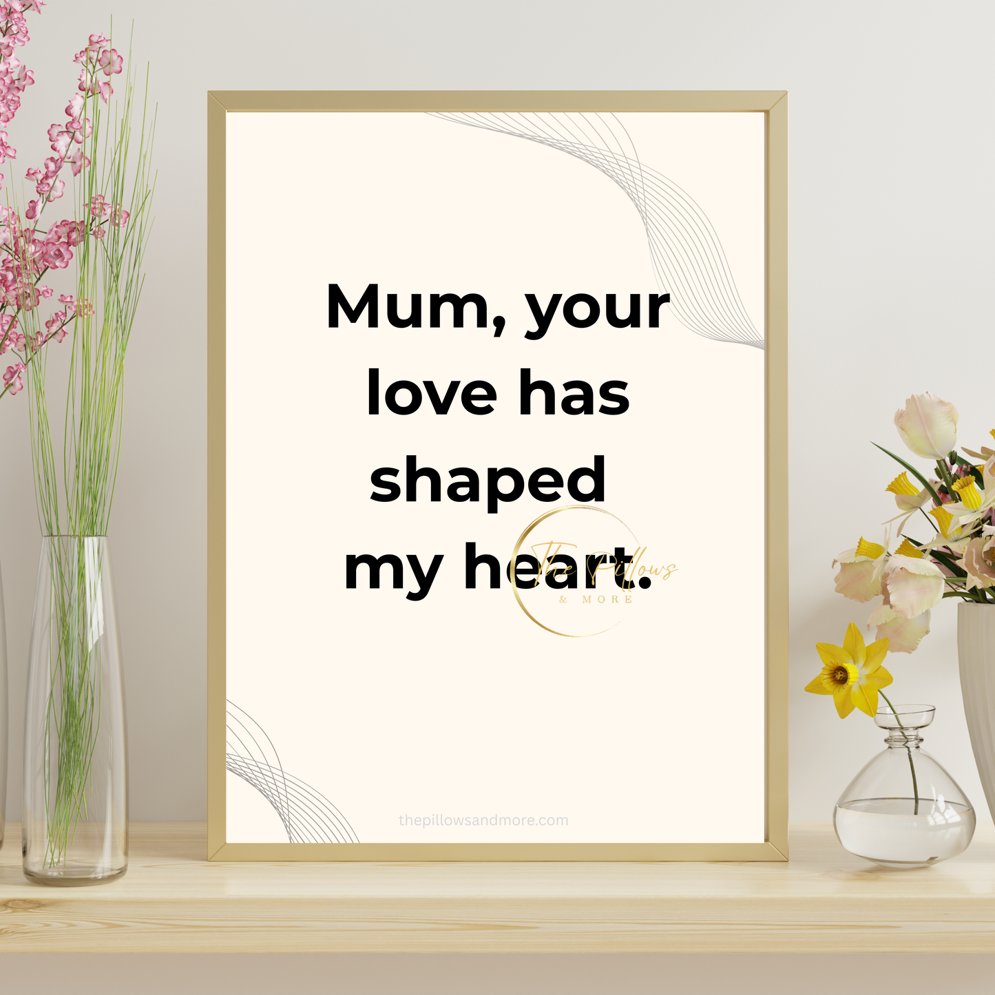 Mum Shaped Heart Quote Printable | Minimalist Art