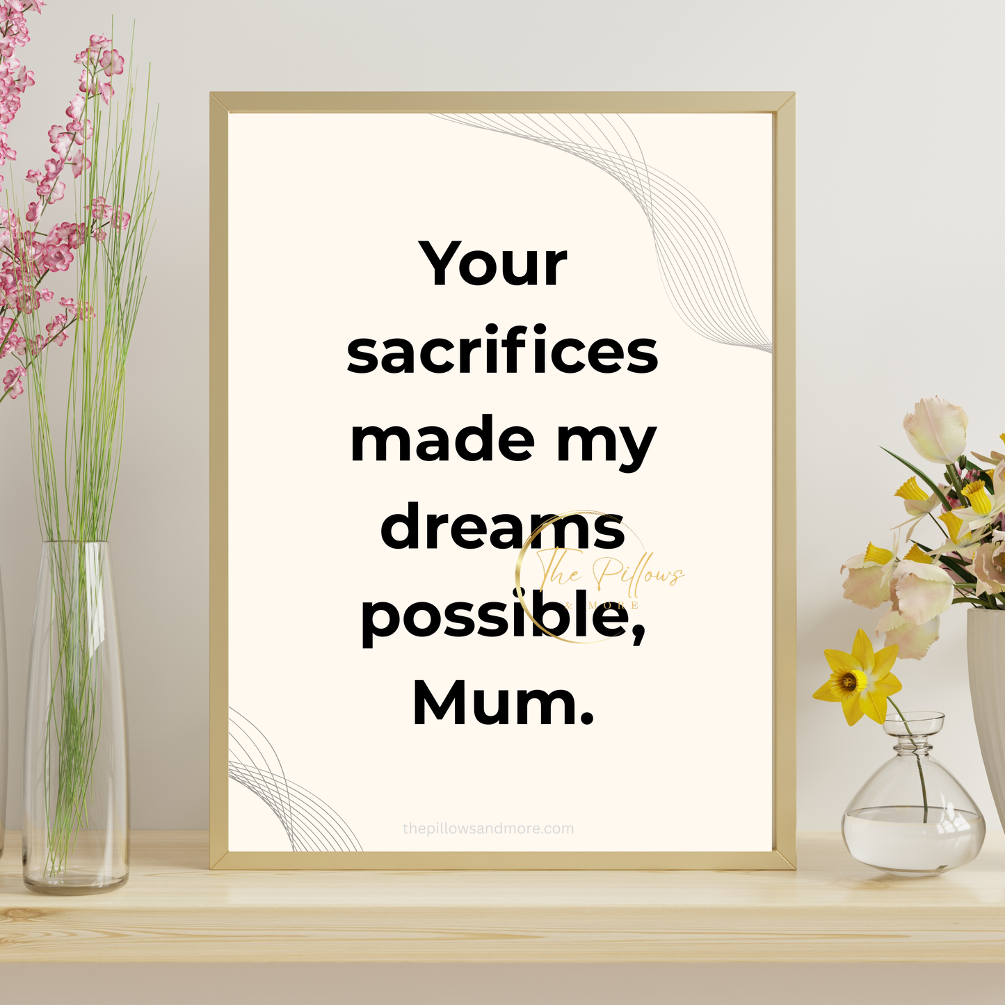 Mum Sacrifice Quote Printable | Minimalist Wall Art