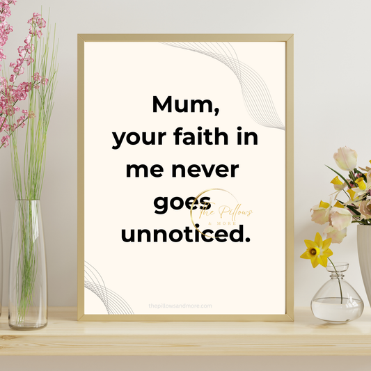 Mum Faith Quote Printable | Minimalist Wall Art
