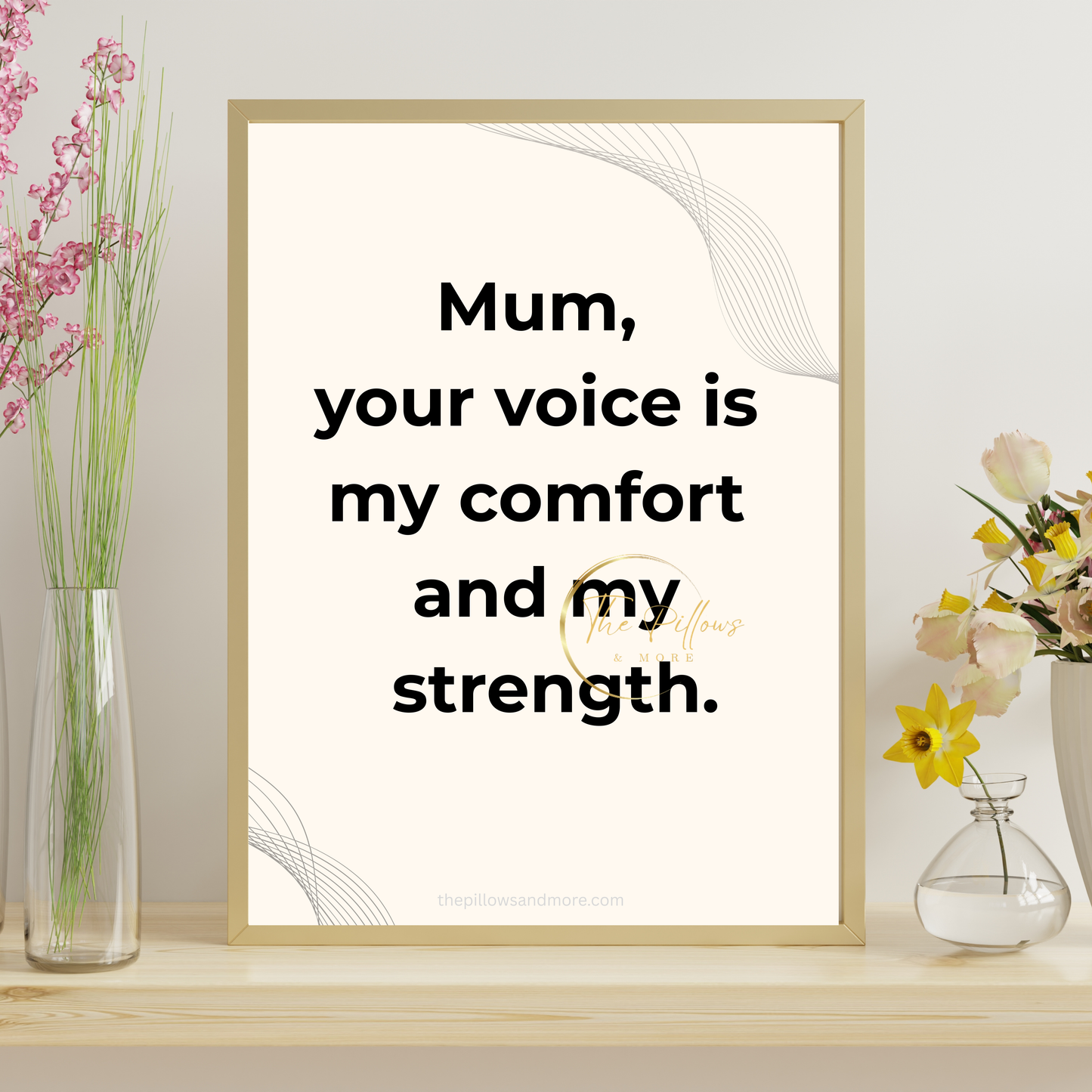 Mum Comfort Strength Quote Printable | Minimalist Art