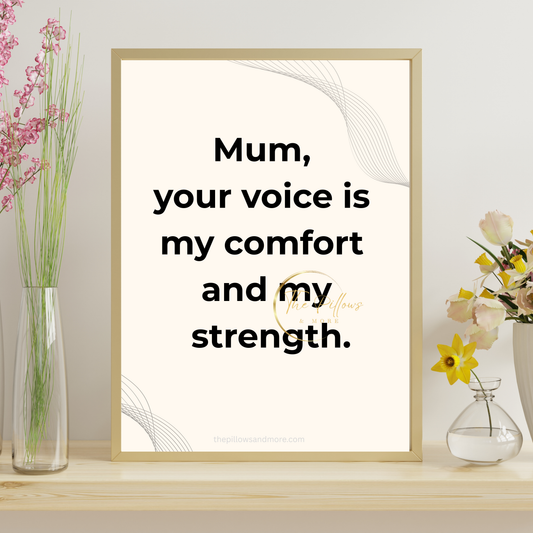 Mum Comfort Strength Quote Printable | Minimalist Art