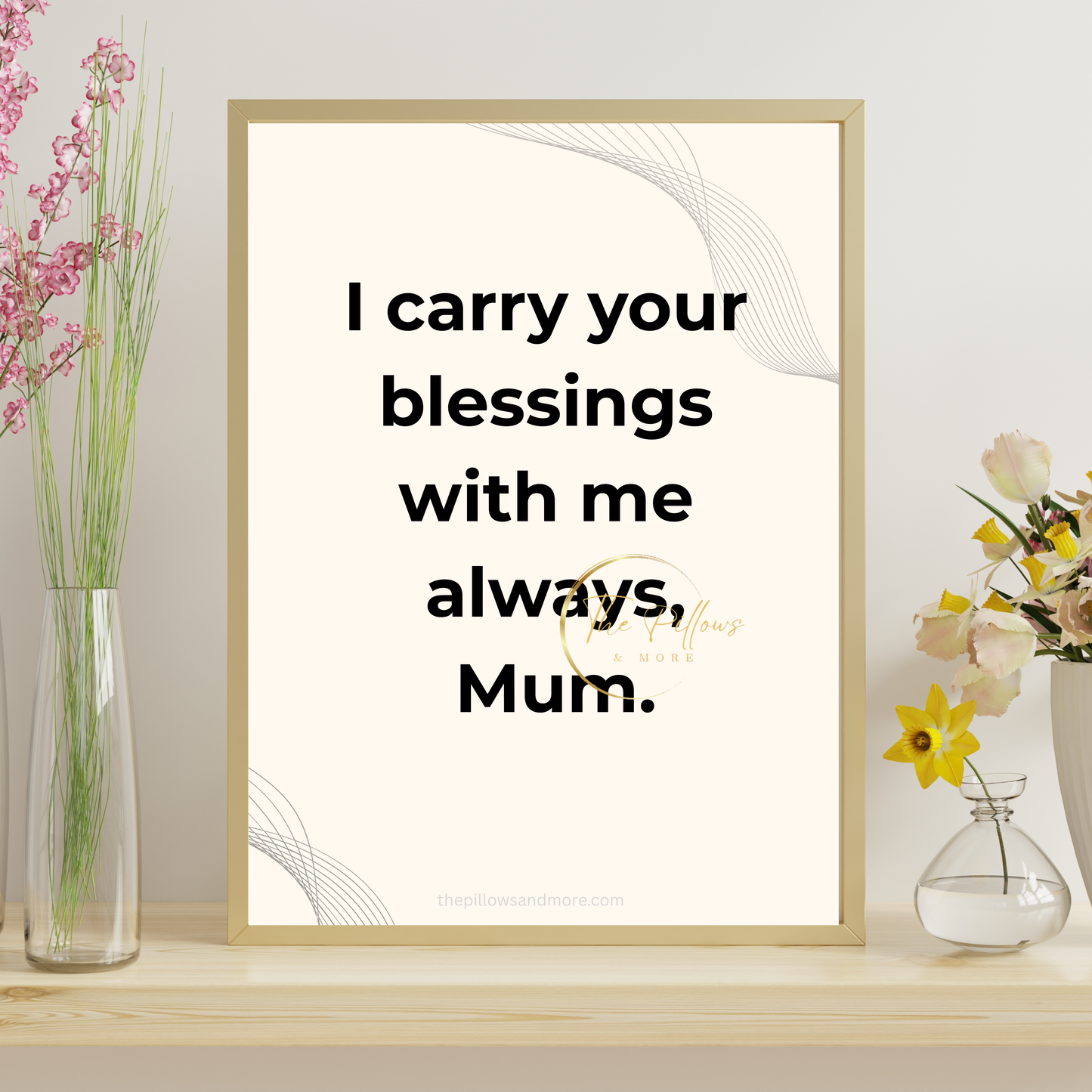 Mum Blessings Quote Printable | Minimalist Wall Art