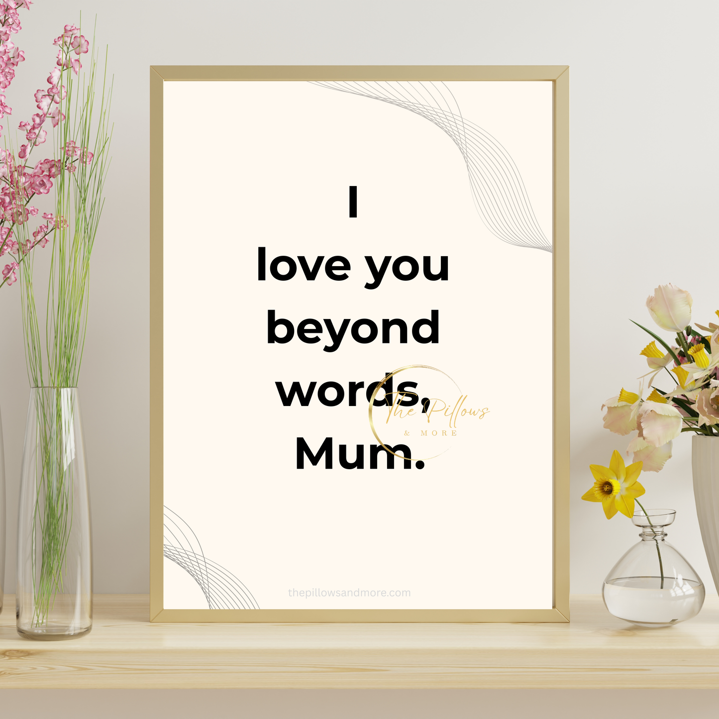 Beyond Words Mum Quote Printable | Minimalist Wall Art