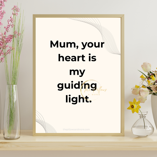Mum Guiding Light Quote Printable | Minimalist Instant Download Art
