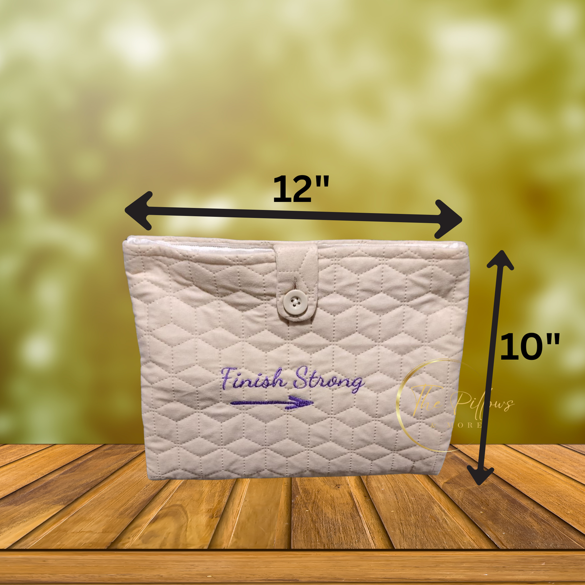 Finish Strong – Quilted Fabric Book Cover with Button Closure