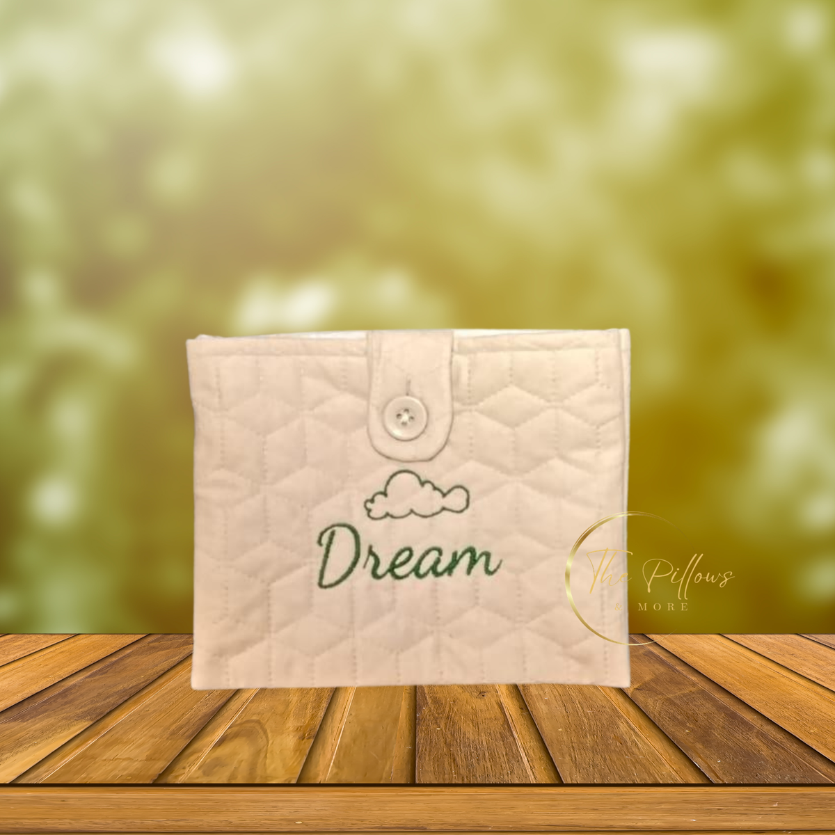 Dream – Quilted Fabric Book Cover with Button Closure